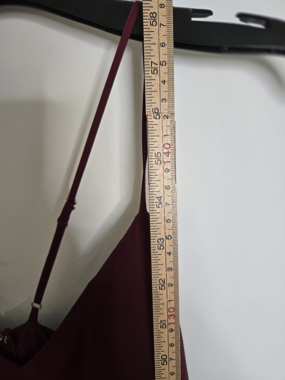 Birdy Grey Burgundy Elegant Spaghetti-Strap Maxi Theresa Dress Cascade Ruffle S - Picture 15 of 16